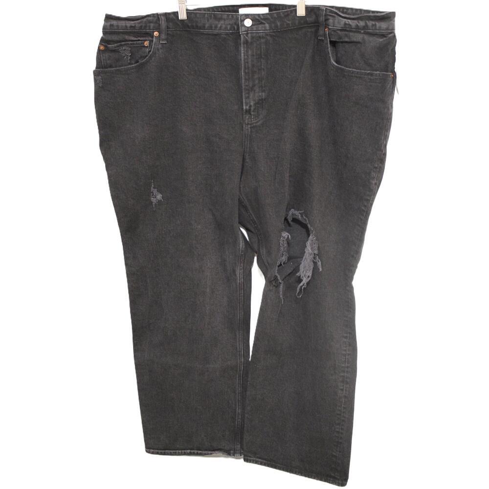 Abercrombie & Fitch Curve Love 90s Relaxed Jean High Rise Black Jeans Size 37 24